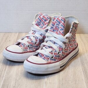 Converse Chuck Taylor All Star License Logo High Top Sneakers Blue/Red Junior 11
